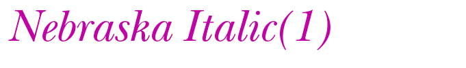 Nebraska Italic(1)